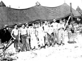 Cooks and bakers of the 40th NCB after the 1st Cavalry Division and the Seabees take Los Negros