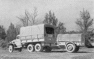 Kitchen truck and trailer in World War II
